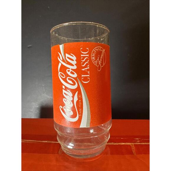 NEW SET OF 8 16OZ COCA COLA SODA GLASSES 1992 COKE FORMULA COLLECTIBLE - Picture 2 of 5